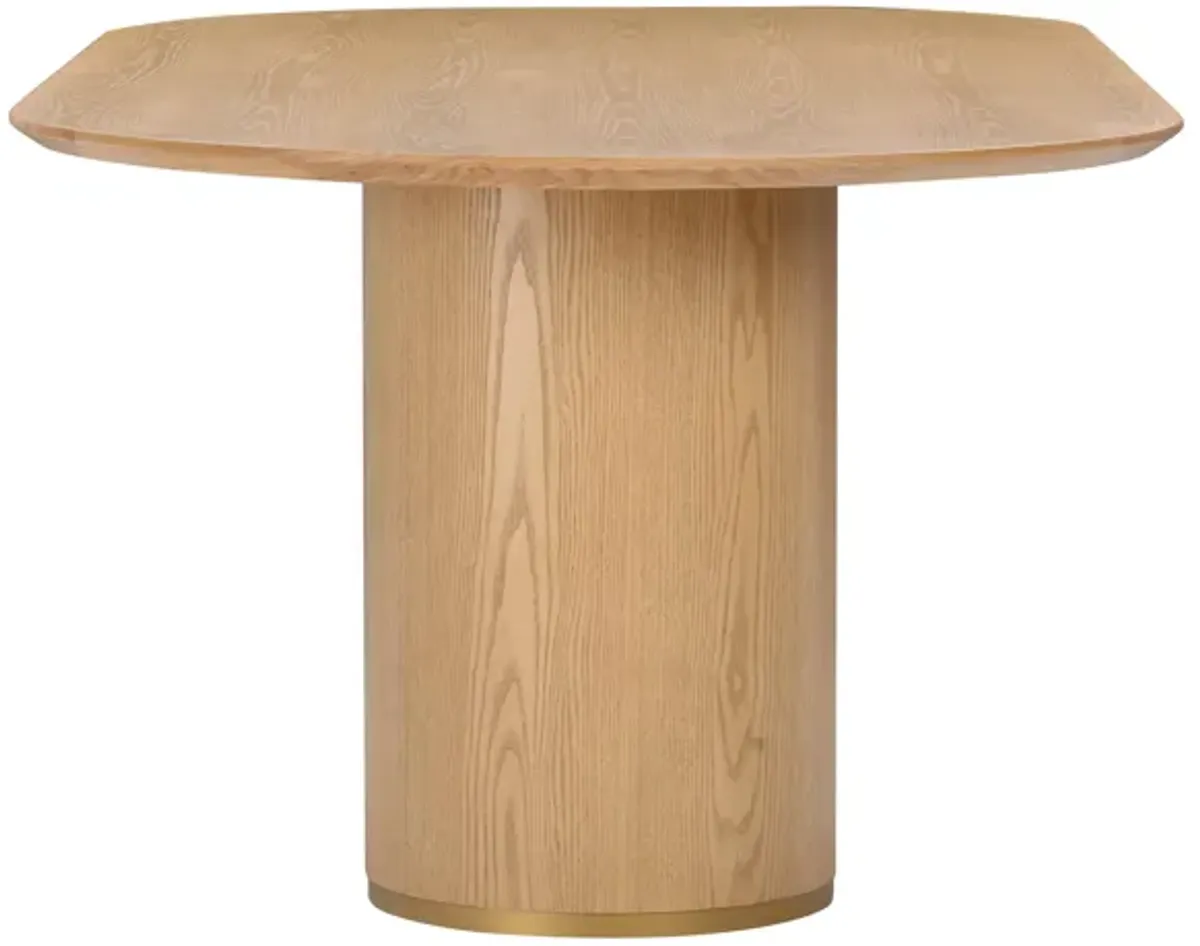 Brandy Natural Ash Wood Oval Dining Table