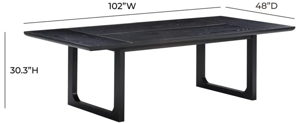 Shiloh Black Ash Rectangular Dining Table