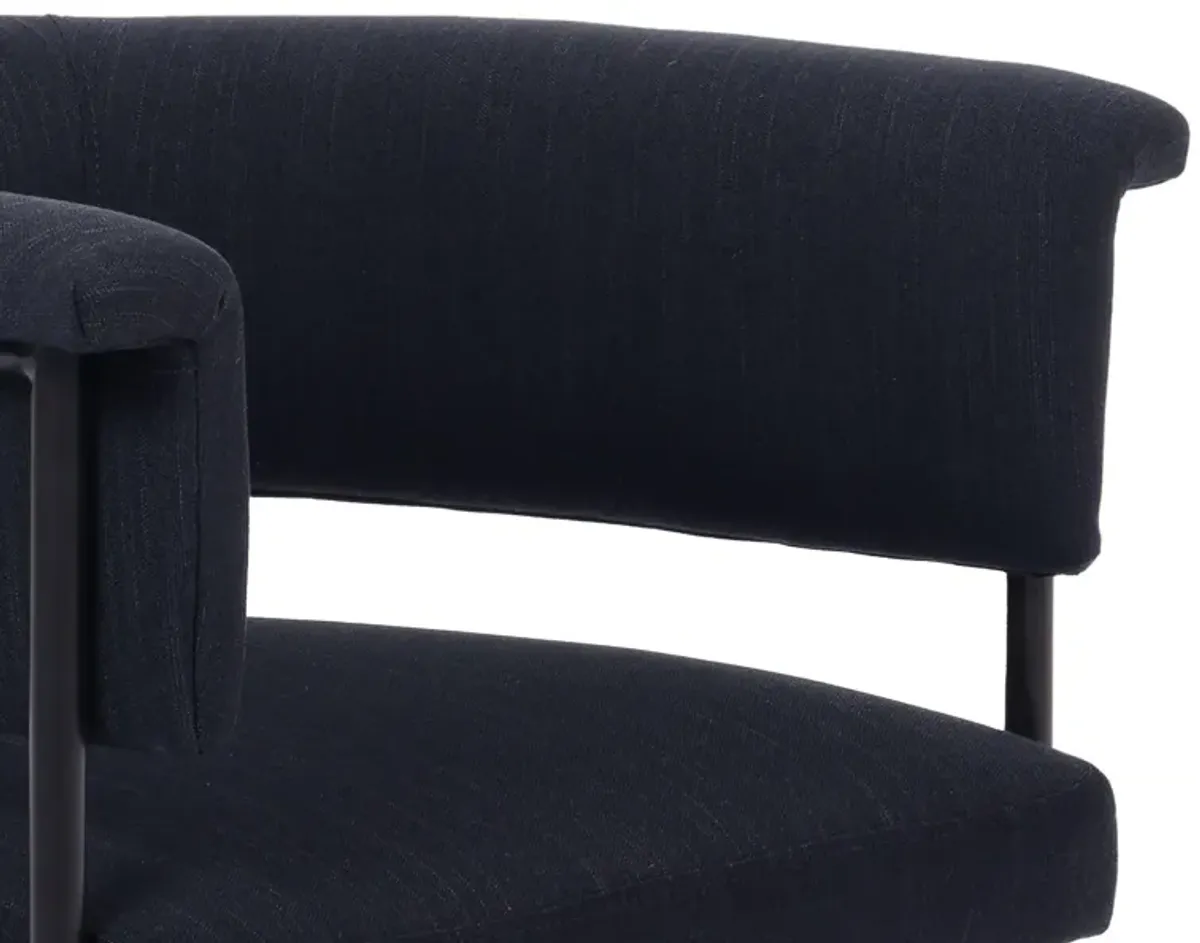 Taylor Black Performance Linen Dining Chair