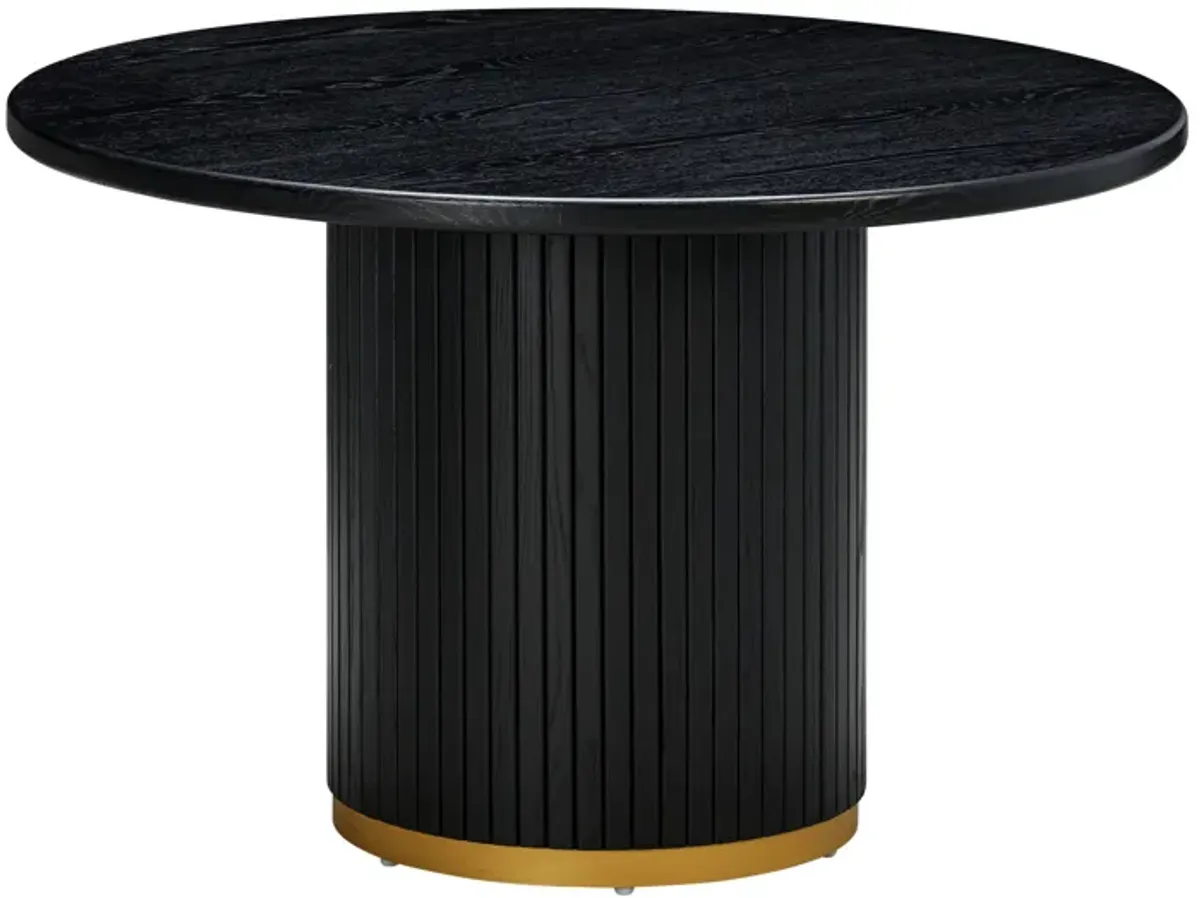 Chelsea Black Oak Round Dining Table