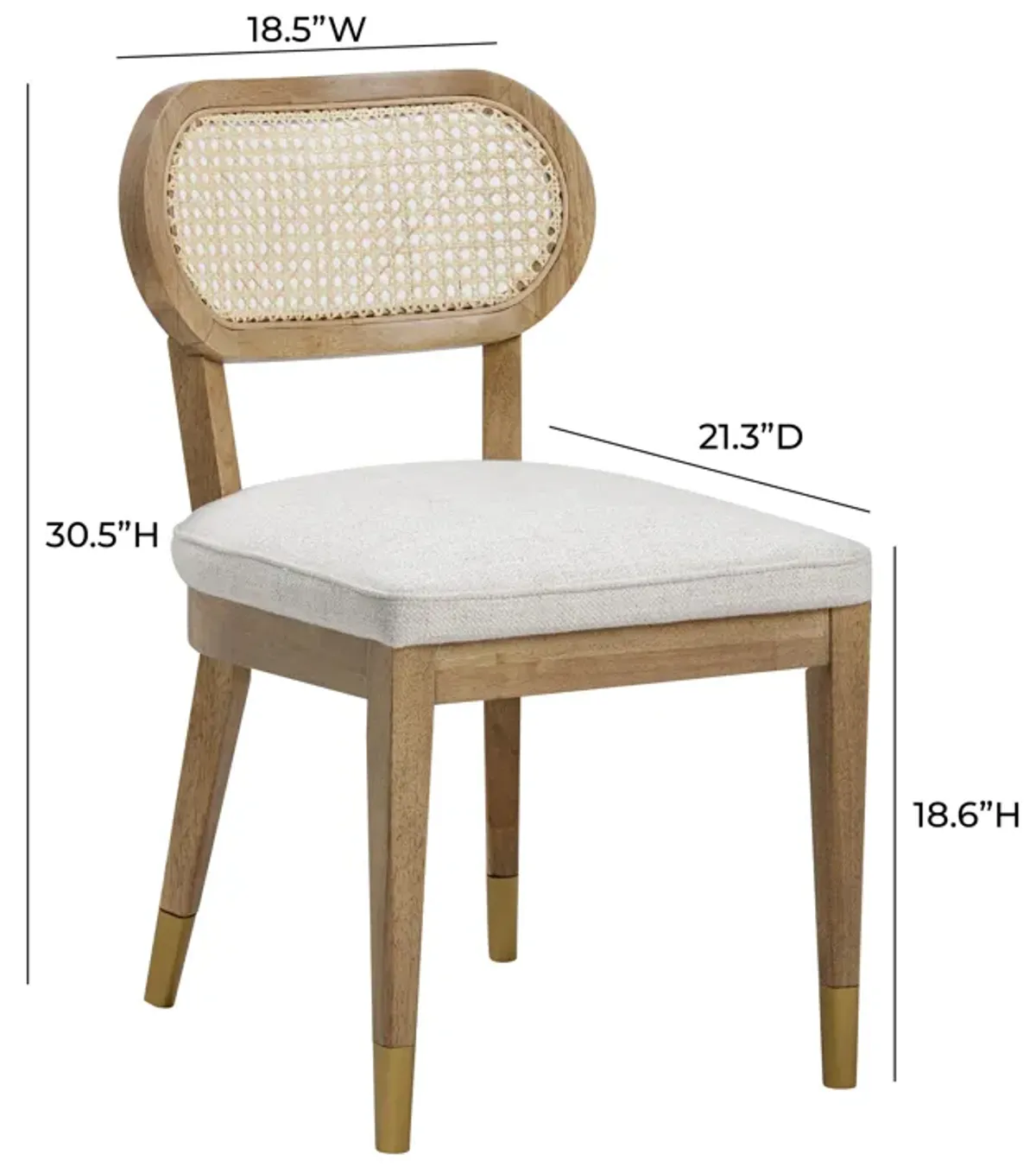 Cosette Natural Performance Linen Dining Chair