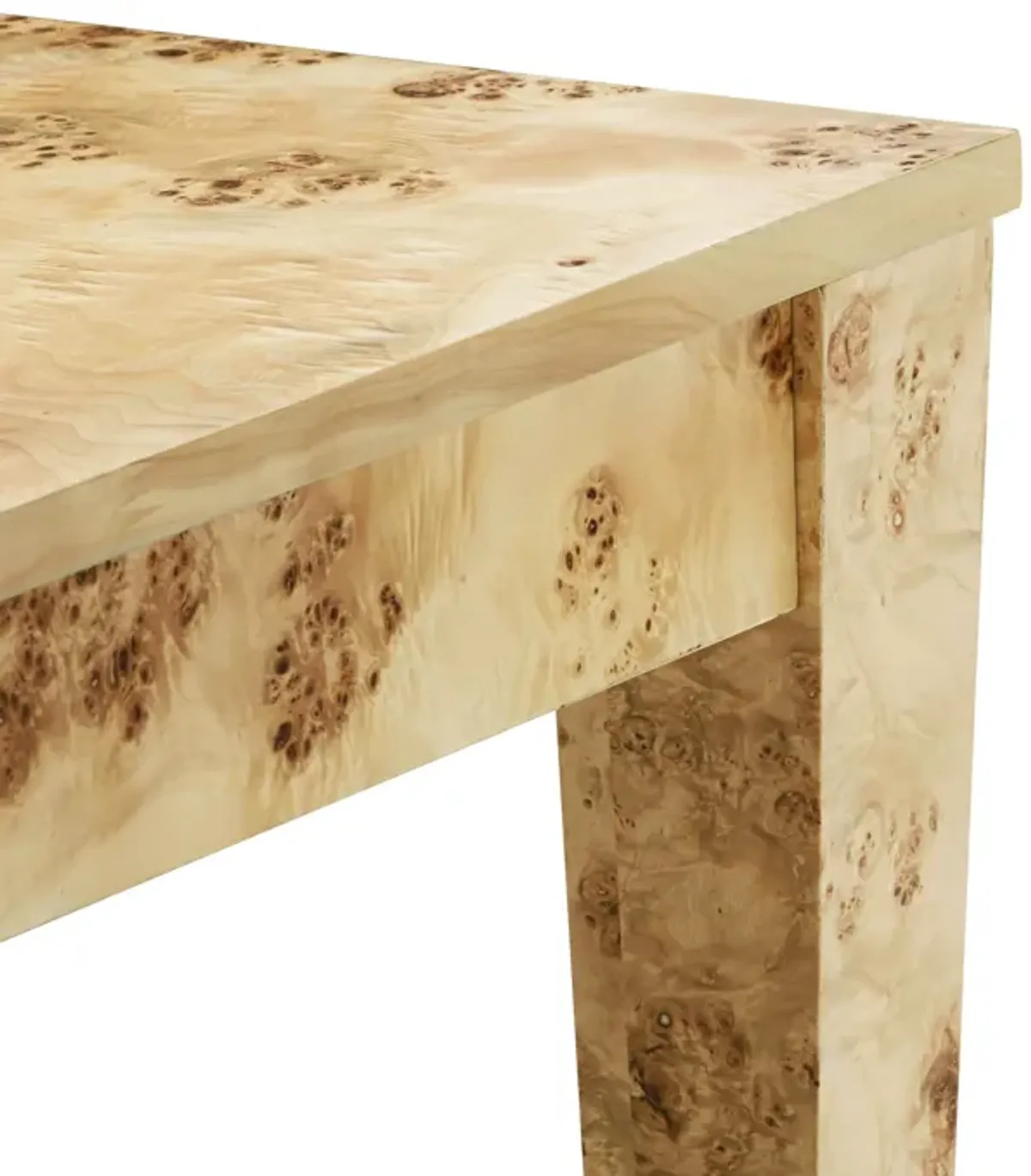 Brandyss Natural Burl Rectangular Dining Table