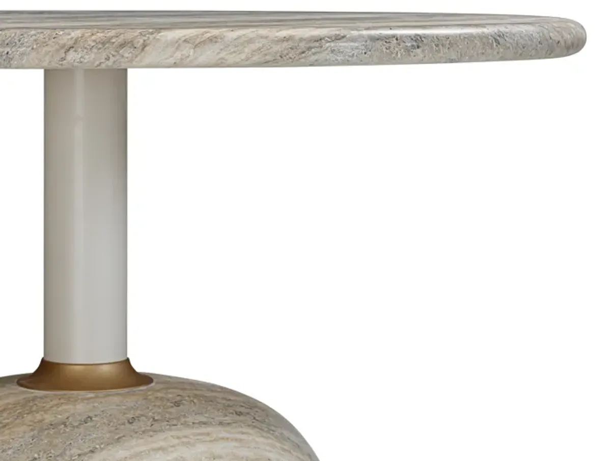 Omaha Concrete Faux Travertine 48" Round Dining Table