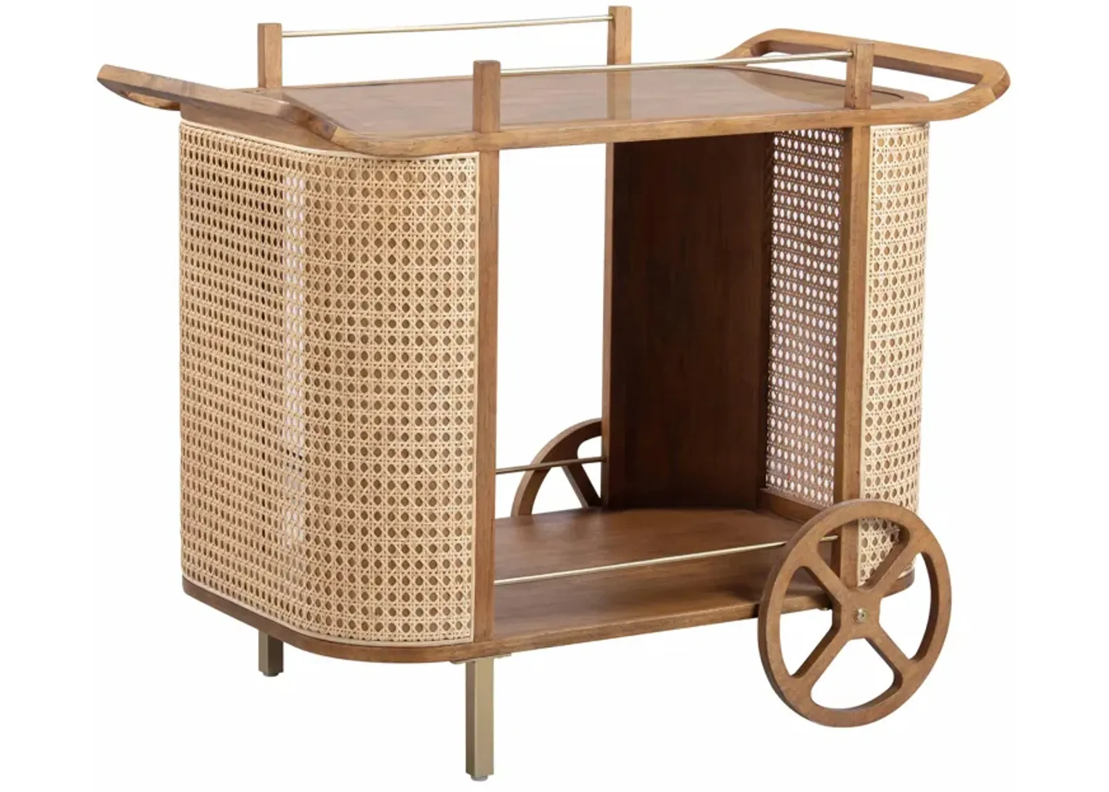 Yuma Natural Rattan Bar Cart