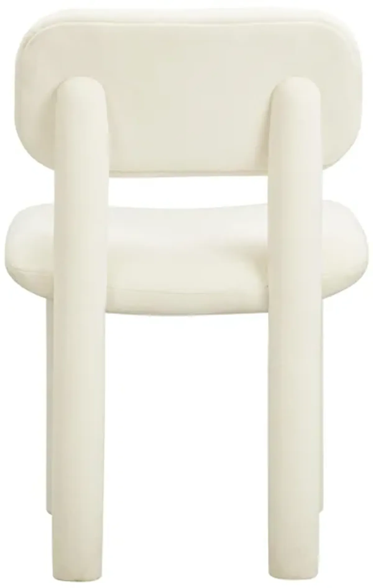 Elise Ivory White Performance Velvet Dining Chair