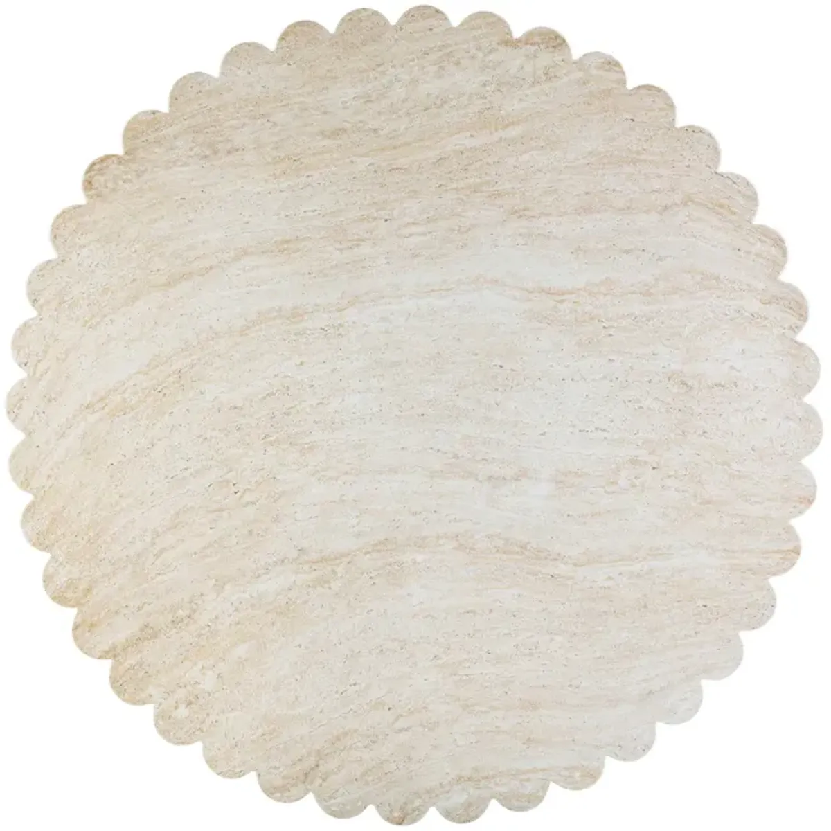 Blossom Washed Travertine Finish Indoor / Outdoor 54" Round Dining Table