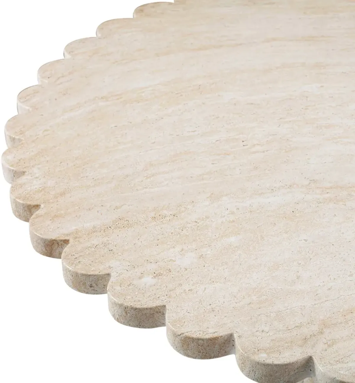 Blossom Washed Travertine Finish Indoor / Outdoor 54" Round Dining Table