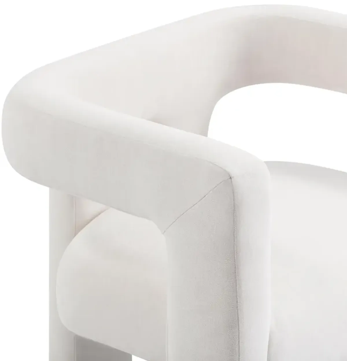 Sloane Bone White Recycled Fabric Chair