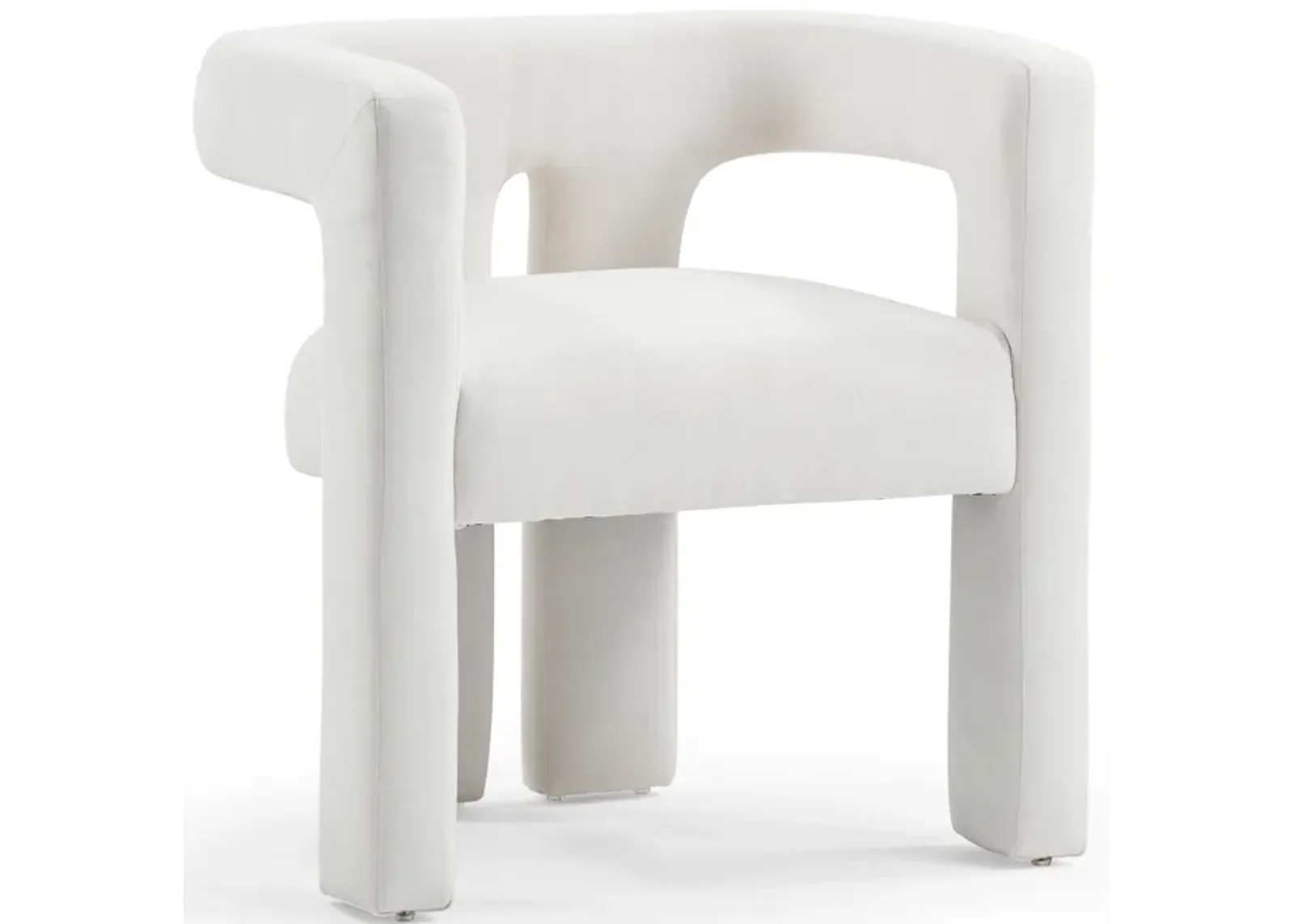 Sloane Bone White Recycled Fabric Chair