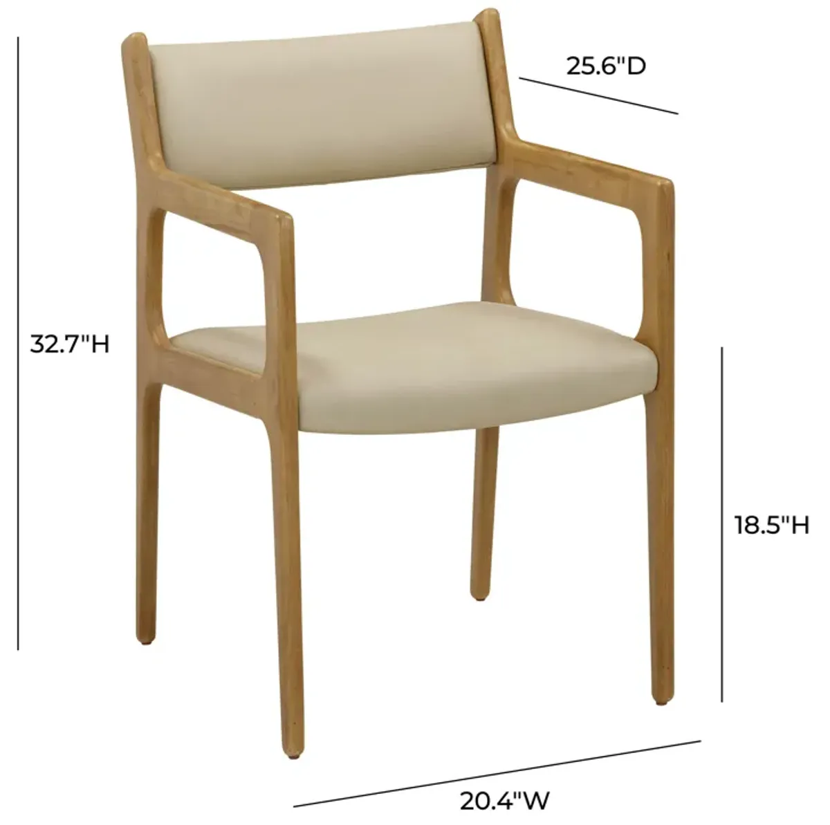 Ari Cream Performance Vegan Leather Dining Chair - Set of 2