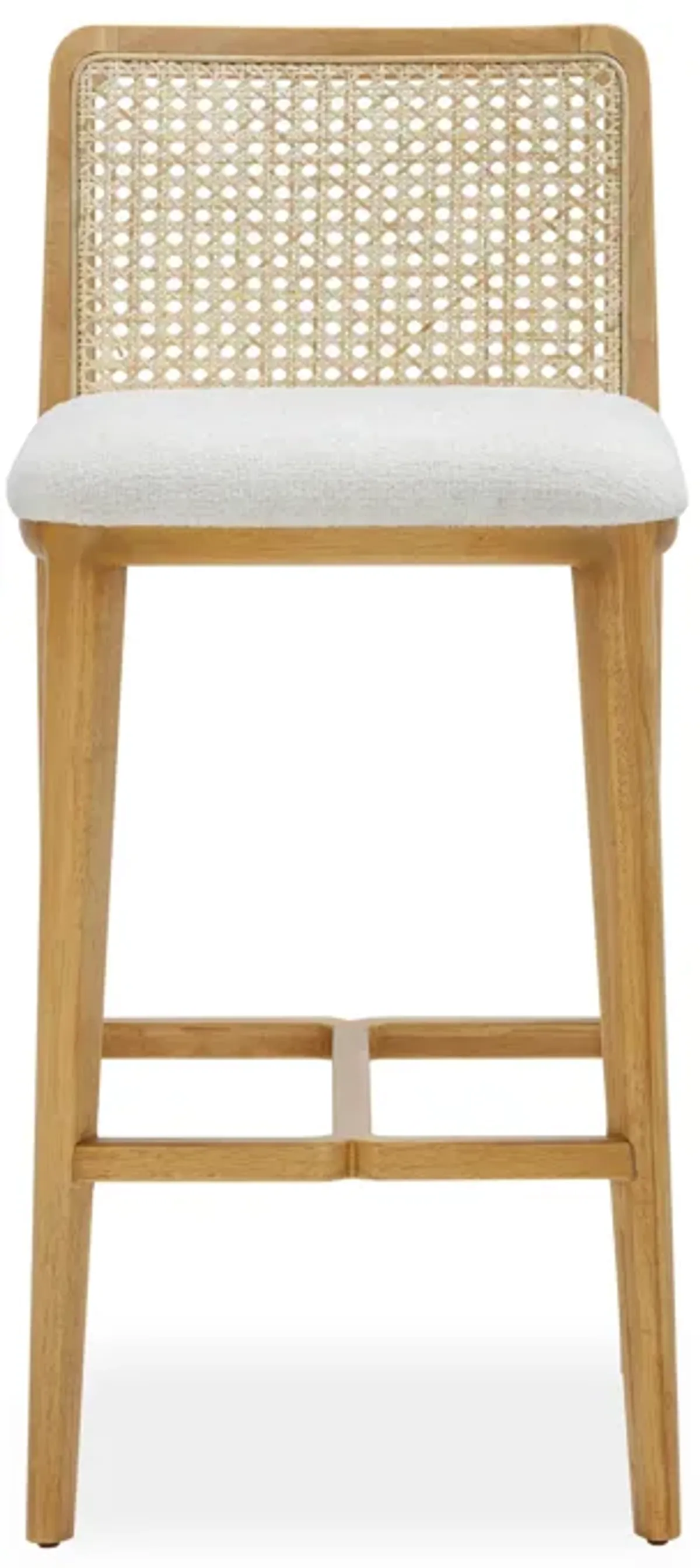 Gerri Performance Tweed and Rattan Counter Stool