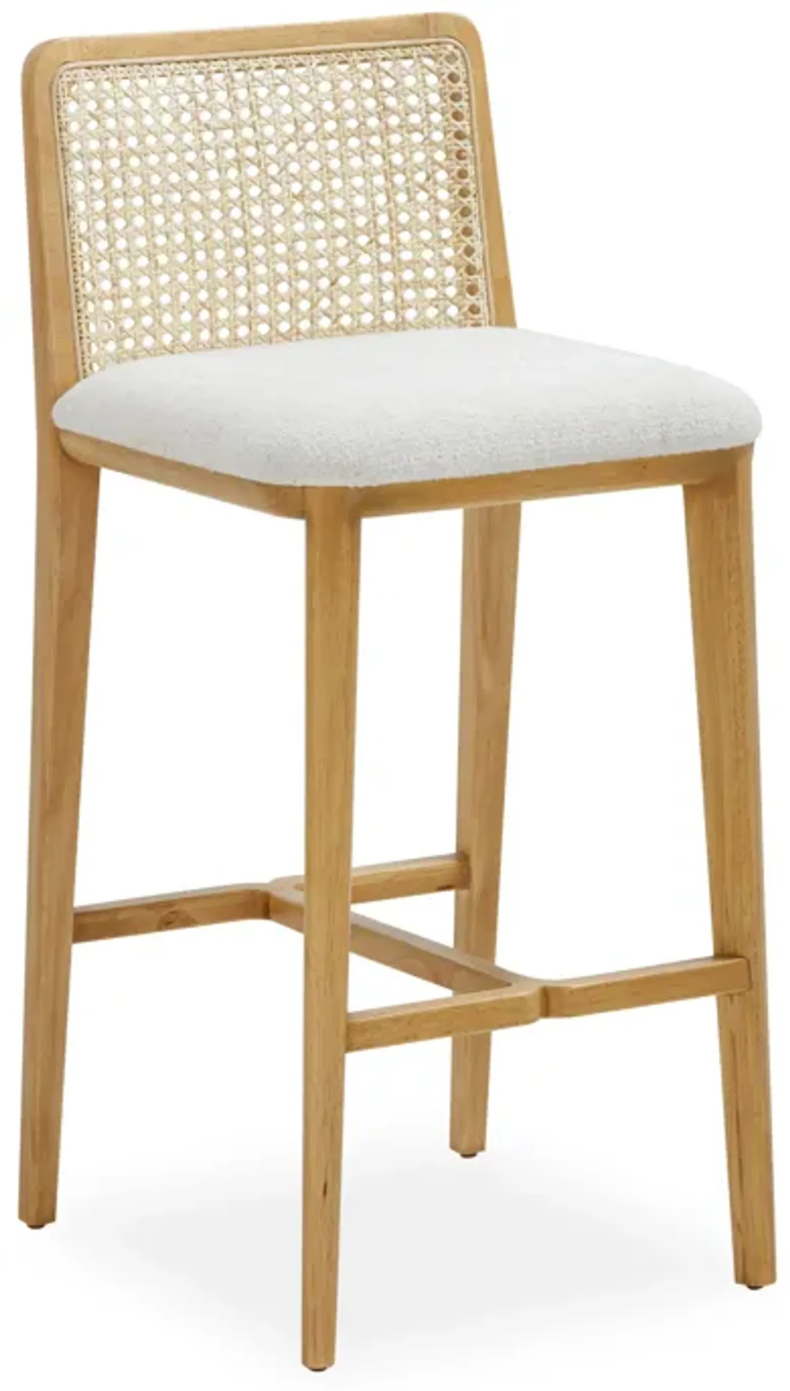 Gerri Performance Tweed and Rattan Counter Stool