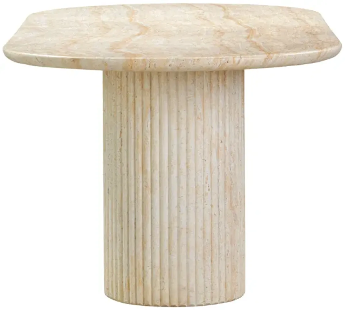 Brut Travertine Pattern Indoor/Outdoor Dining Table