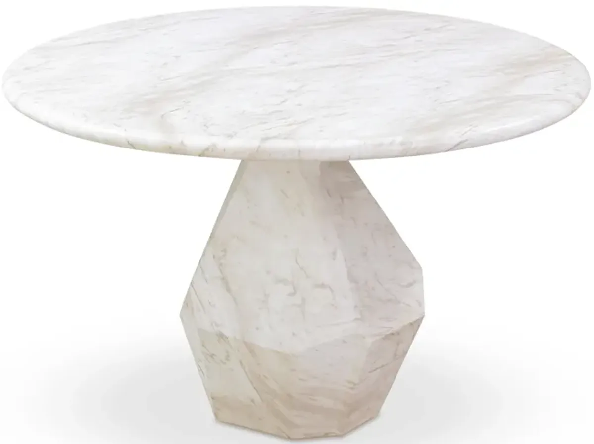 Esme Faux Marble 48" Round Dining Table