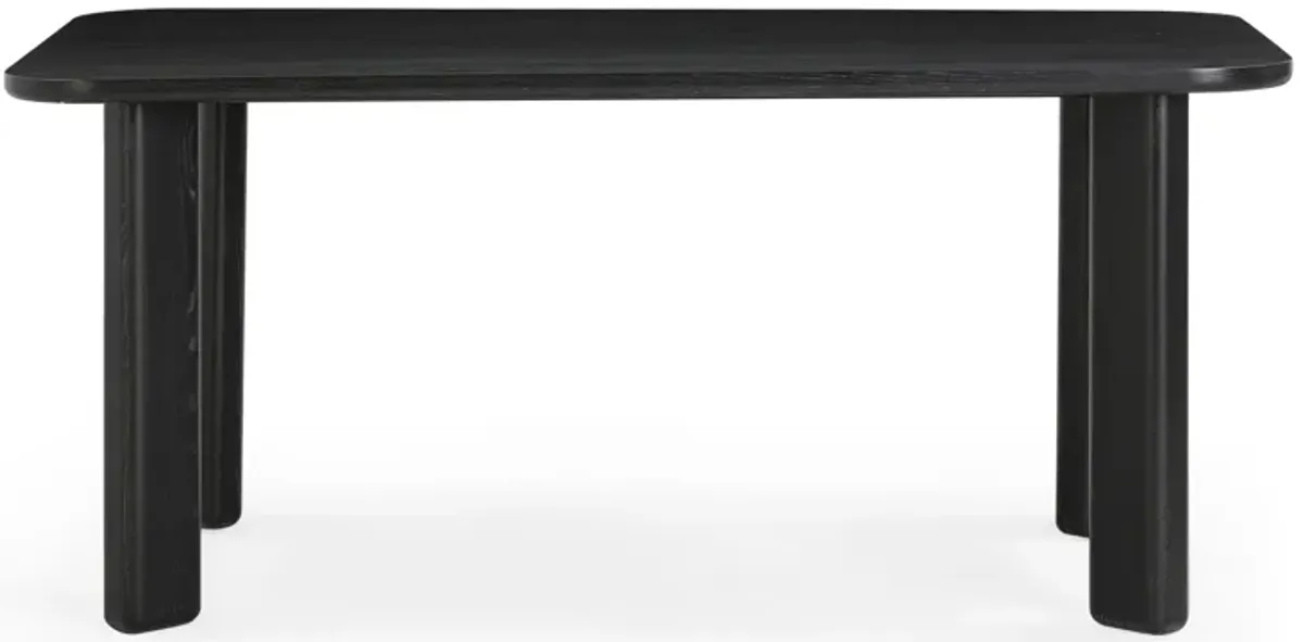 Jodie Black Ash 68" Rectangular Dining Table