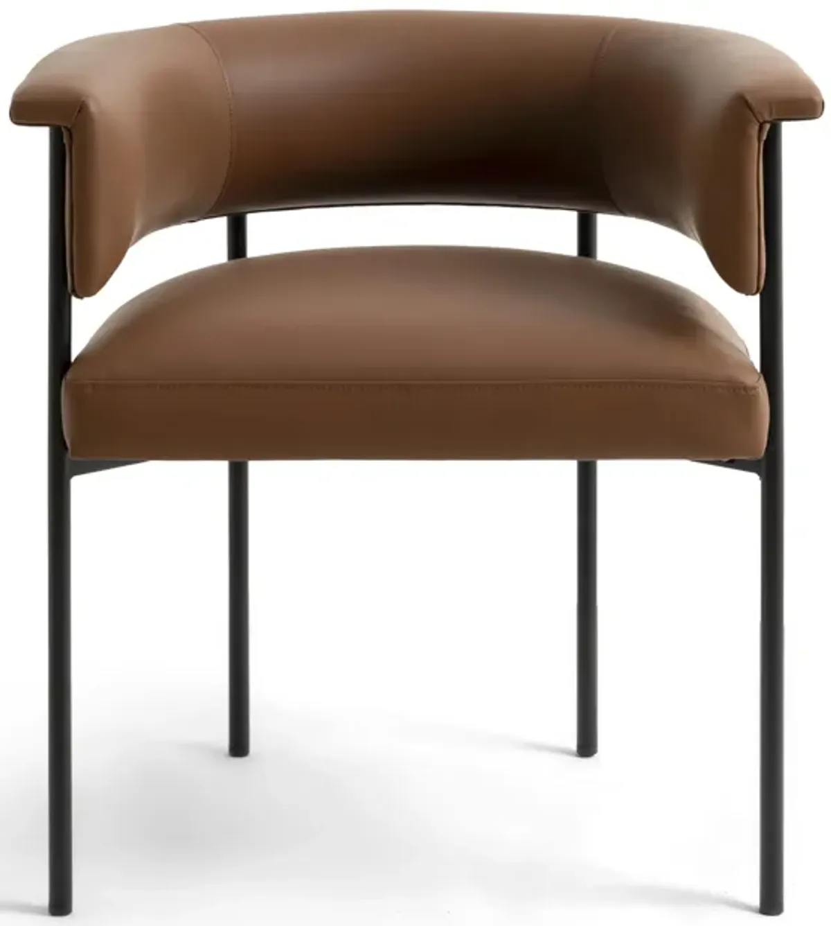 Taylor Saddle Brown Vegan Leather Dining Chair