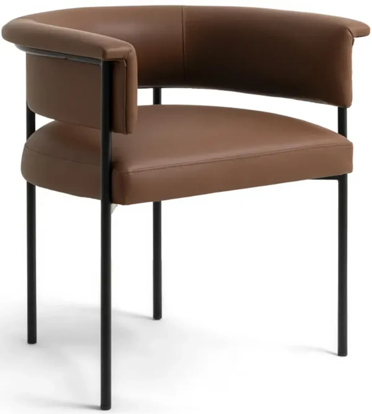 Taylor Saddle Brown Vegan Leather Dining Chair