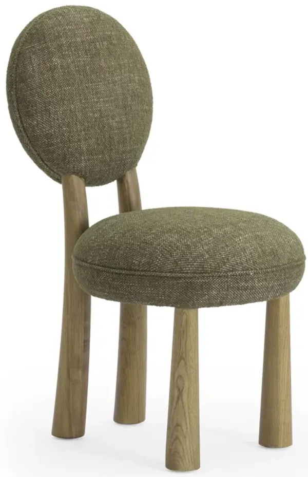 Sulley Olive Green Perfomance Basketweave Dining Chair