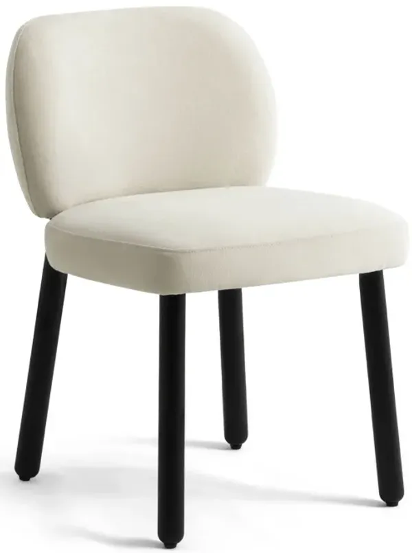 Foxy Cream Performance Basketweave Chenille Dining Chair