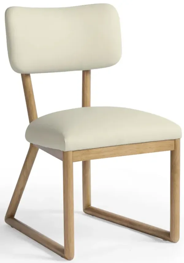 Bobbie Cream Vegan Leather Dining Chair