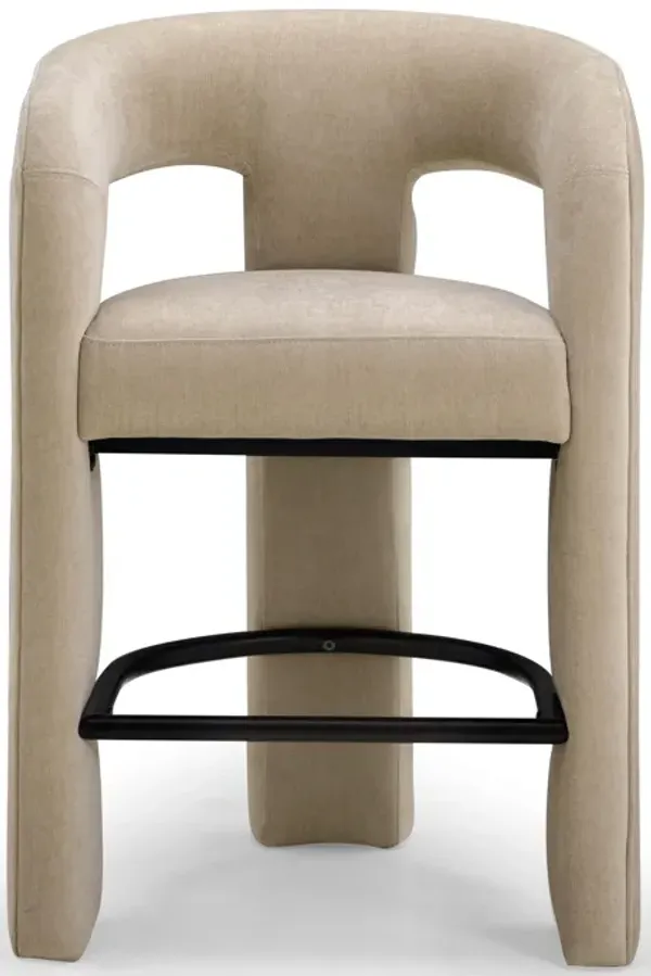 Malone Taupe Performance Chenille Counter Stool