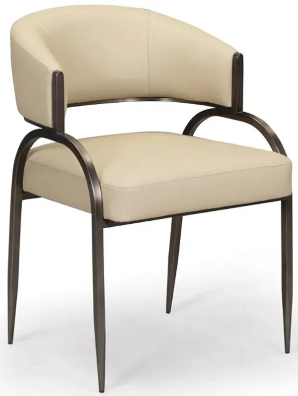 Tatum Taupe Performance Vegan Leather Dining Chair