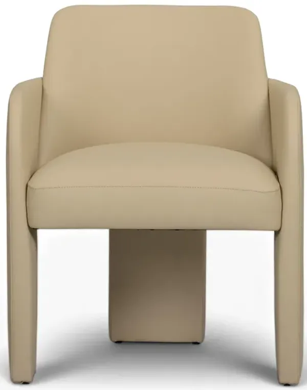 Leo Taupe Performance Vegan Leather Dining Chair
