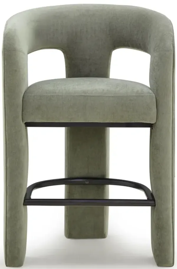 Malone Green Performance Fabric Counter Stool