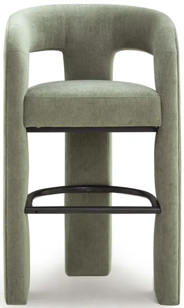 Malone Green Performance Fabric Bar Stool