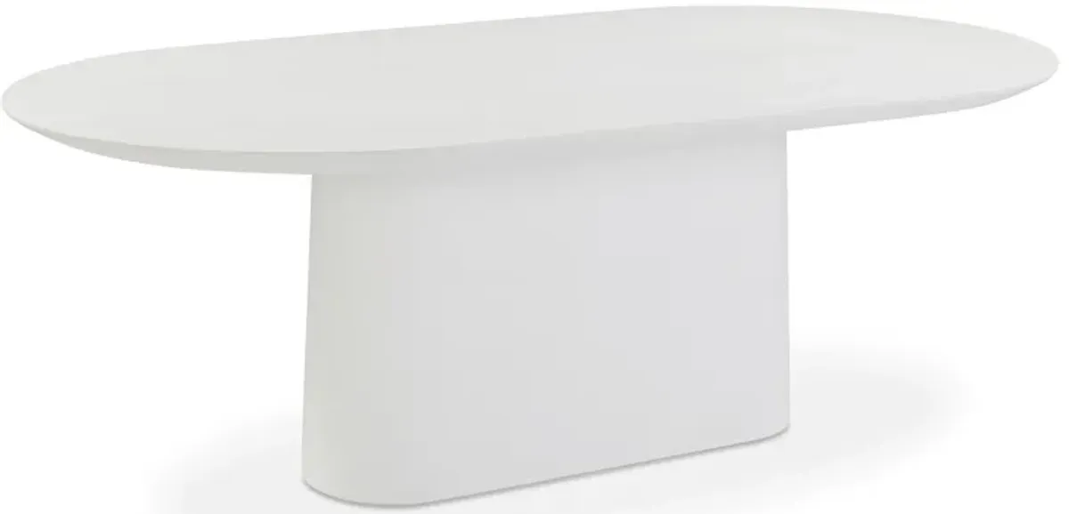Nara Pure White Indoor/Outdoor Concrete Dining Table