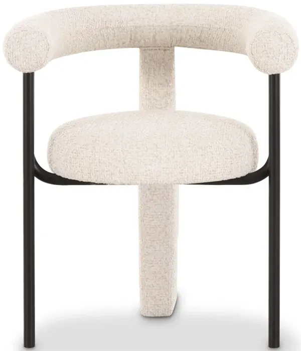 Synn Cream Performance Boucle Dining Chair