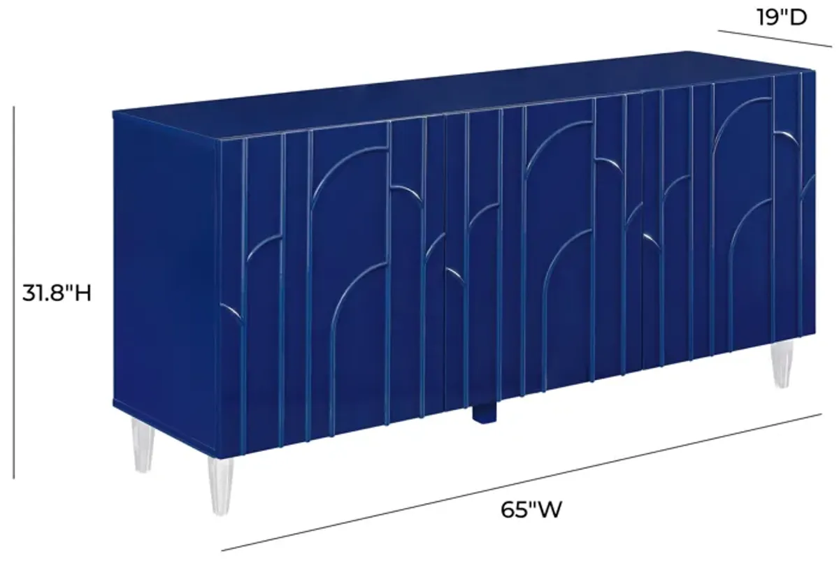 Deco Blue Lacquer Buffet