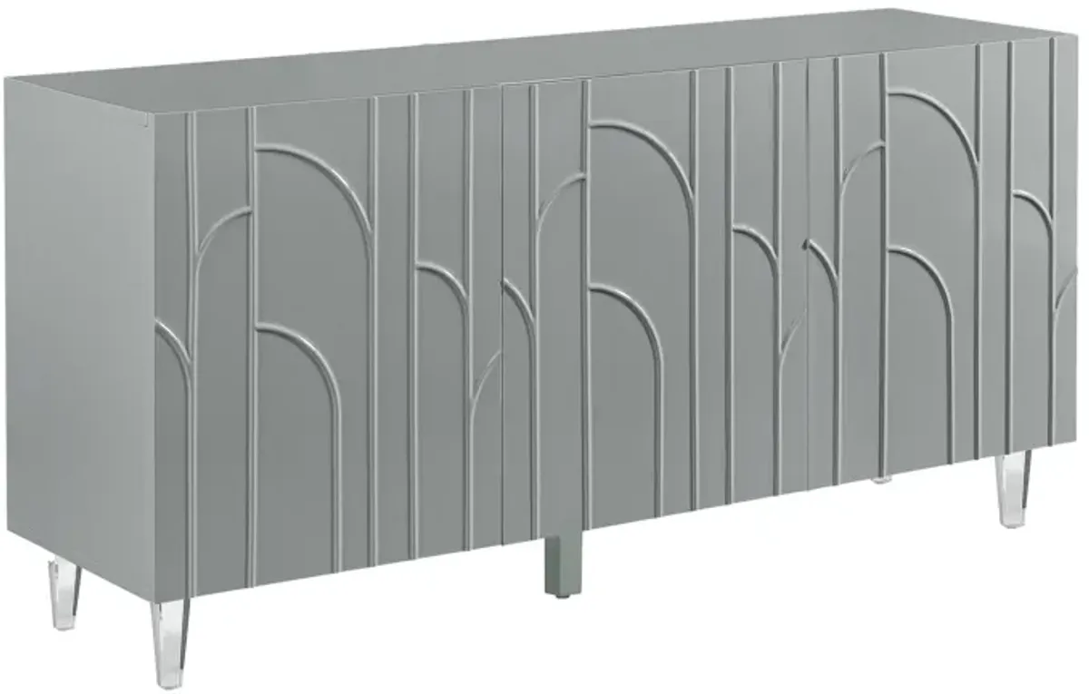 Deco Grey Lacquer Buffet