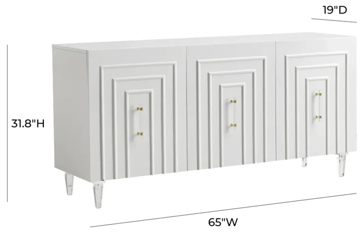 Famke White Lacquer Buffet