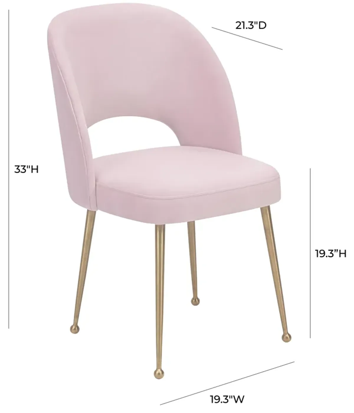 Swell Blush Velvet Chair