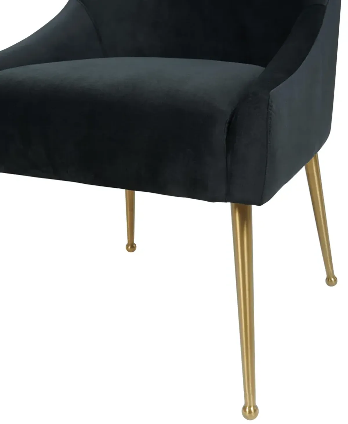 Beatrix Black Velvet Side Chair