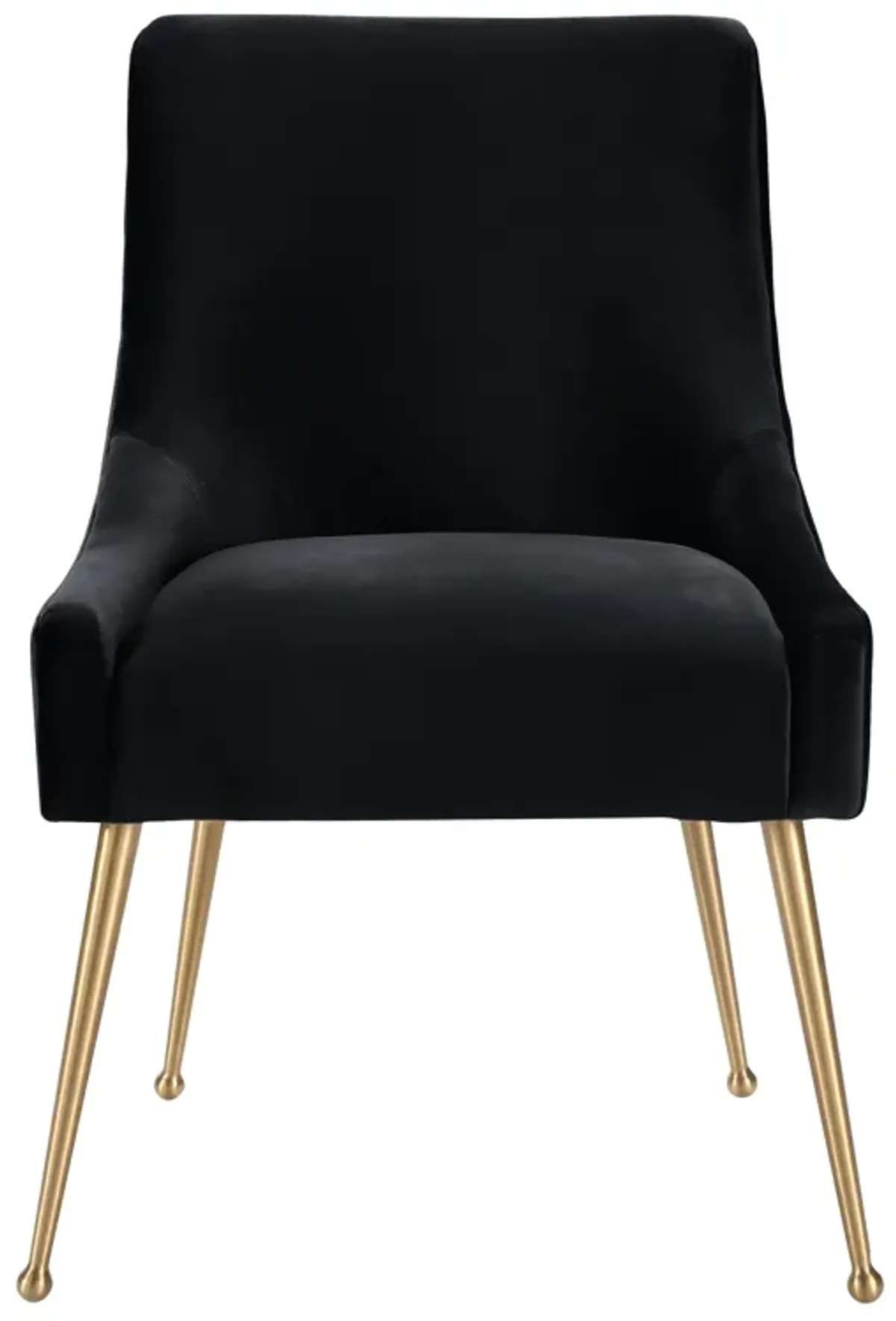 Beatrix Black Velvet Side Chair