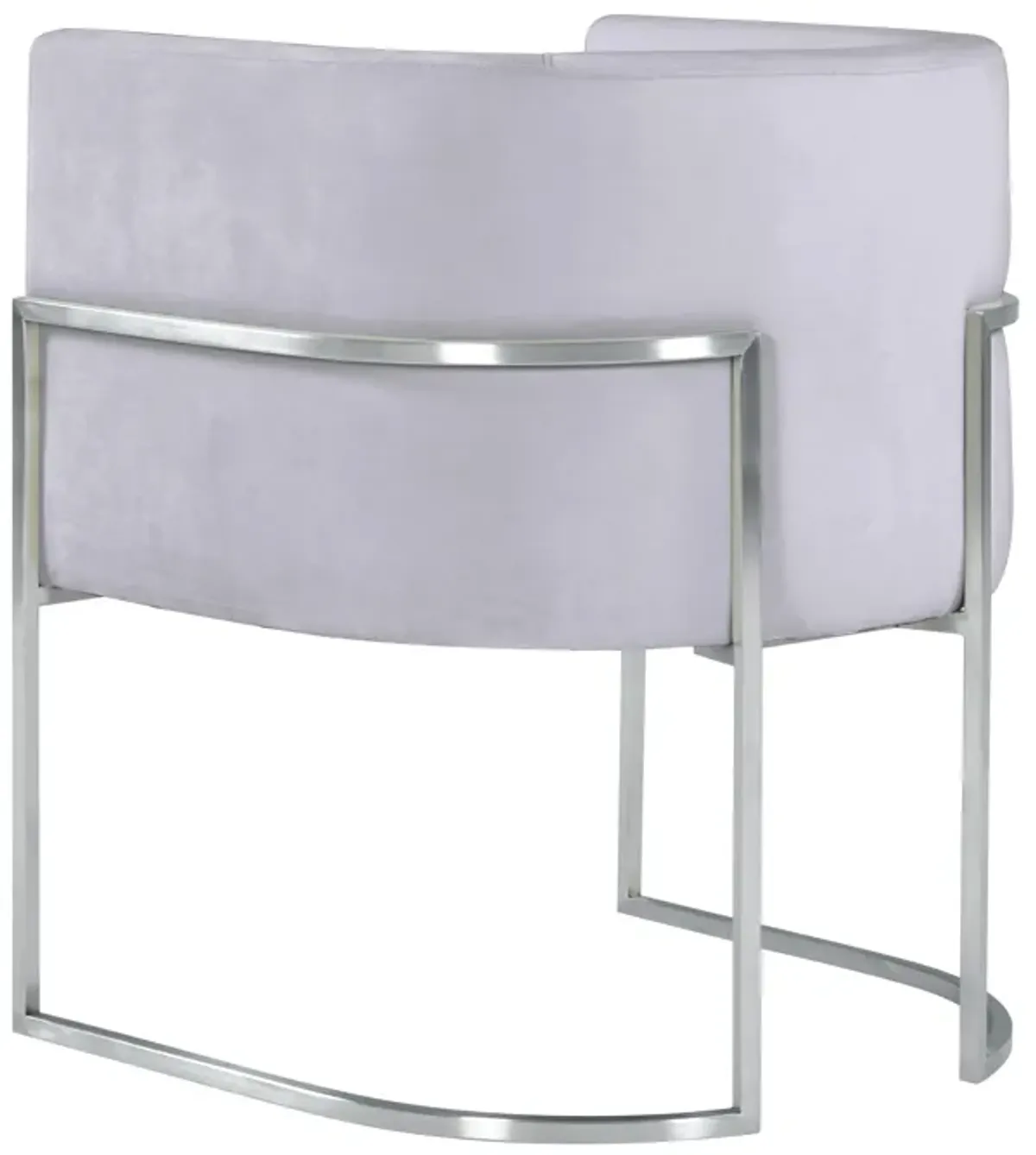 Giselle Grey Velvet Dining Chair with Silver Leg