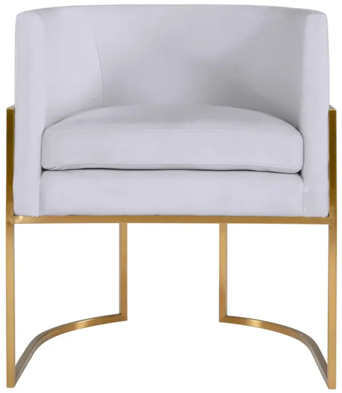 Giselle Grey Velvet Dining Chair with Gold Leg