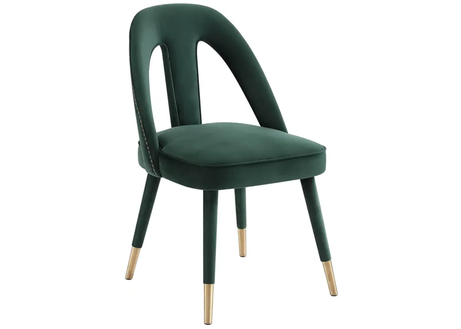 Petra Forest Green Velvet Side Chair