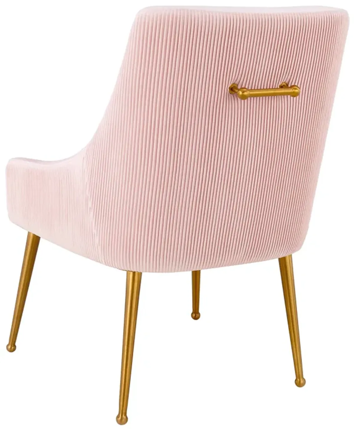 Beatrix Pleated Blush Velvet Side Chair