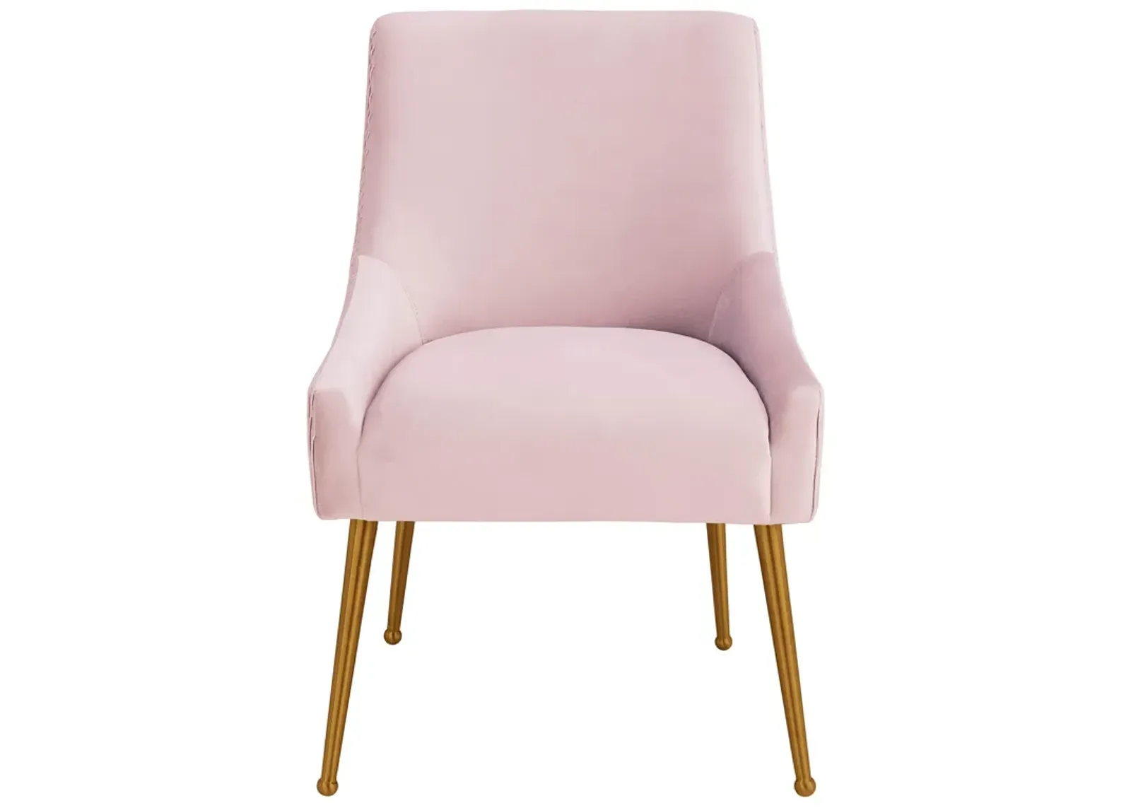 Beatrix Pleated Blush Velvet Side Chair