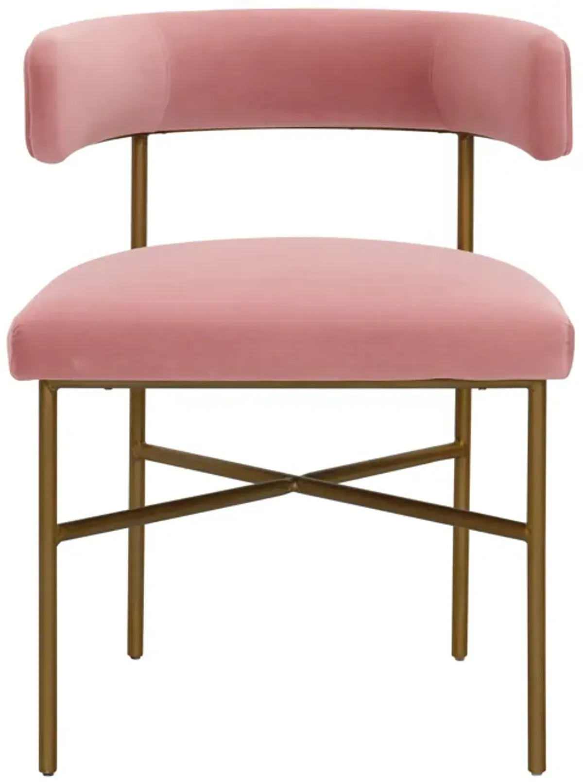 Kim Velvet Chair in Blush