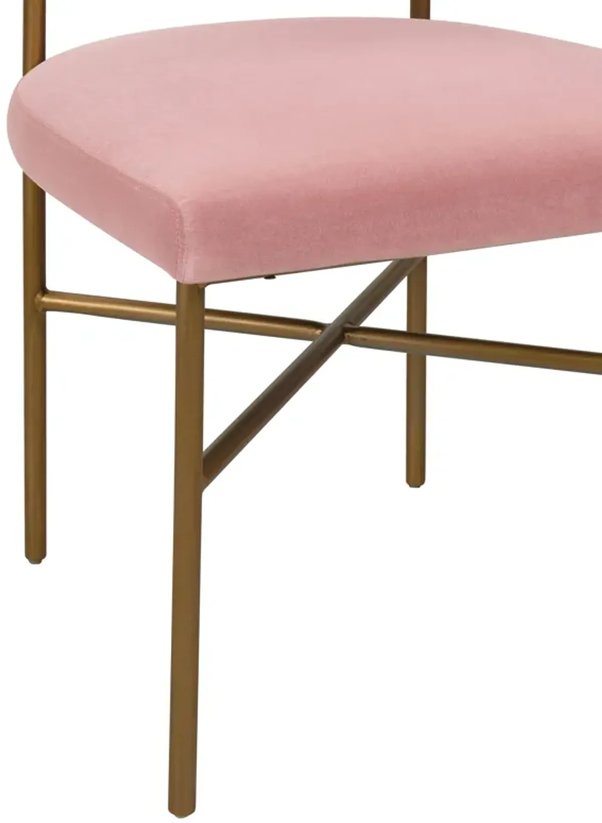 Kim Velvet Chair in Blush