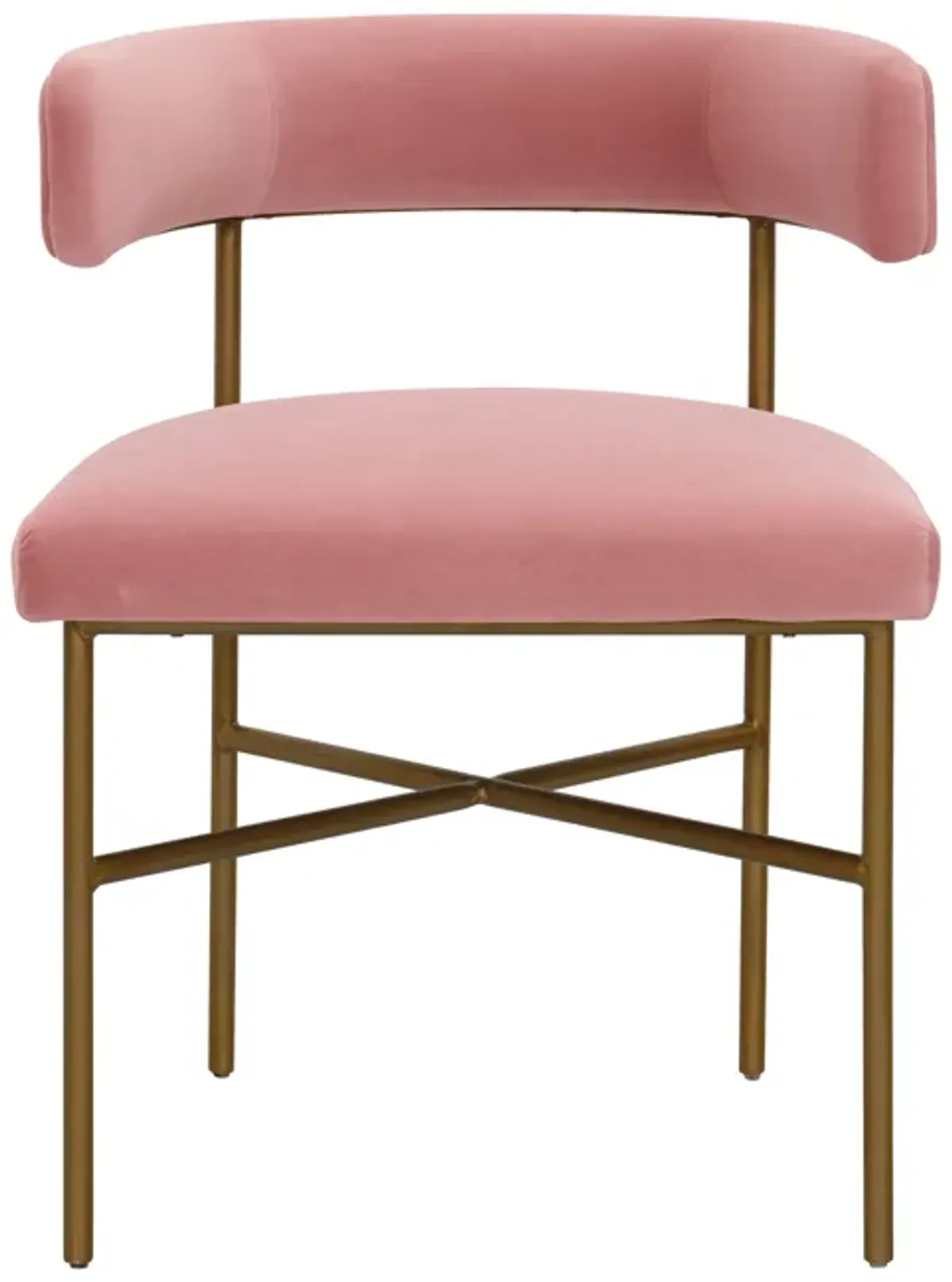 Kim Velvet Chair in Blush