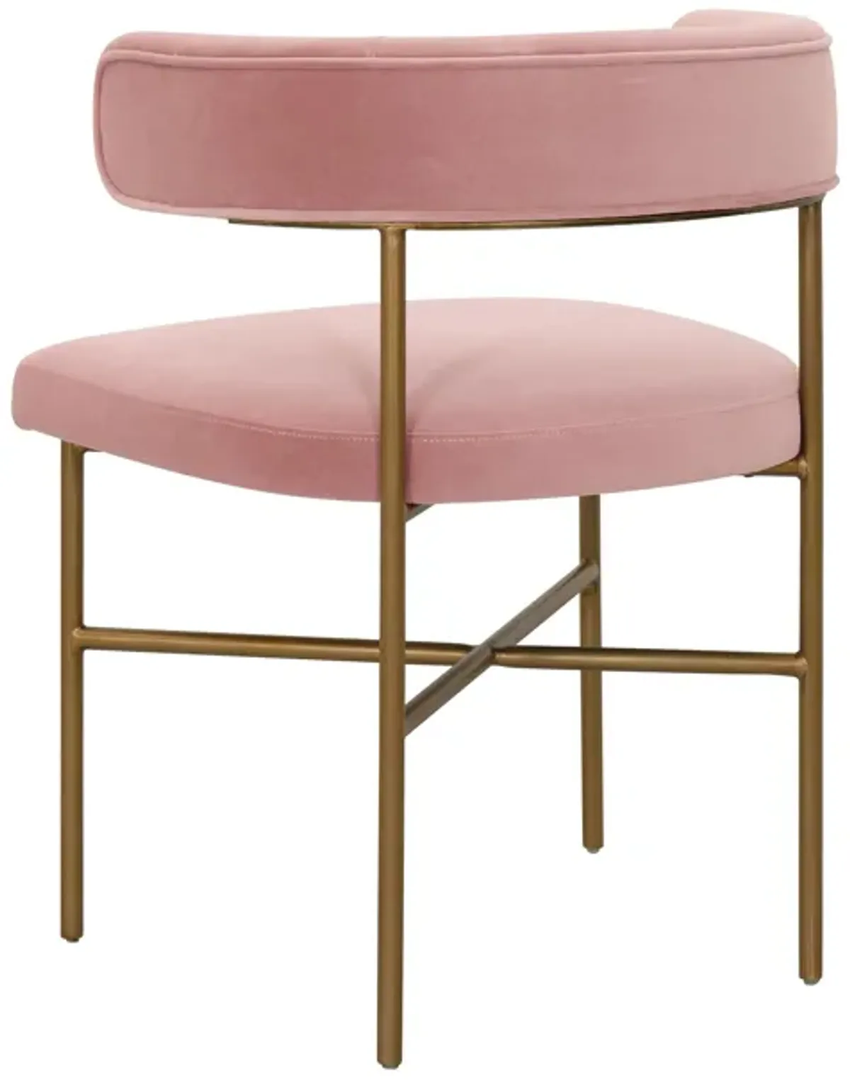 Kim Velvet Chair in Blush