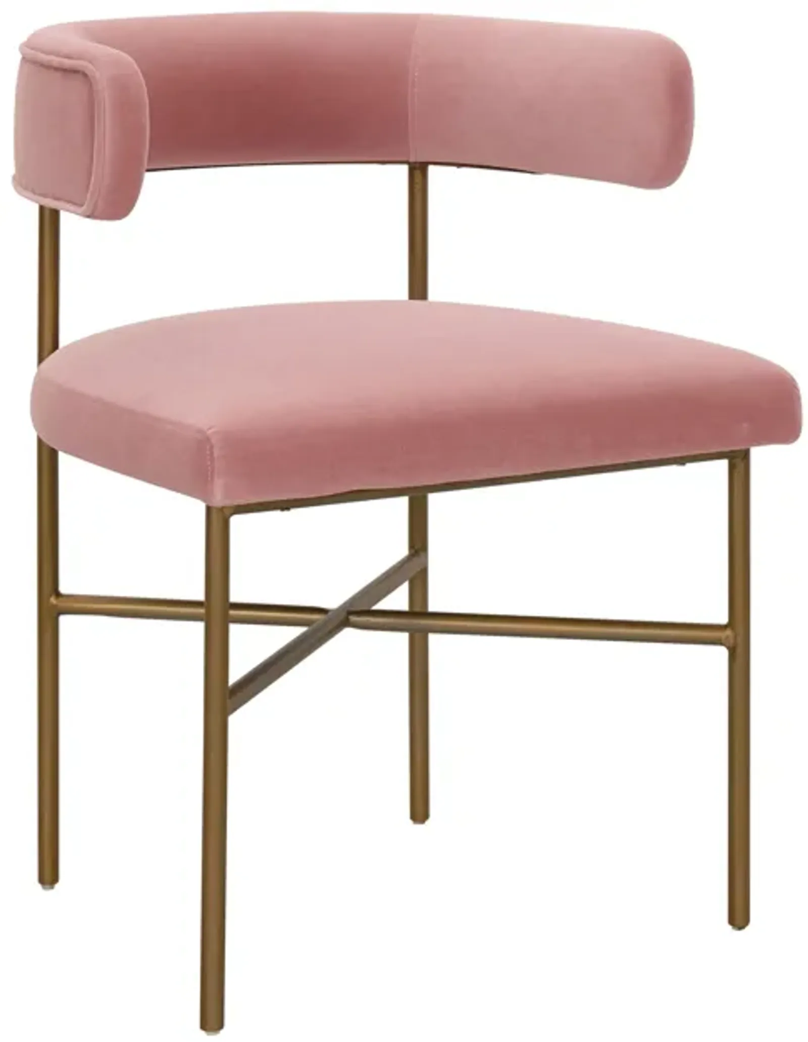 Kim Velvet Chair in Blush