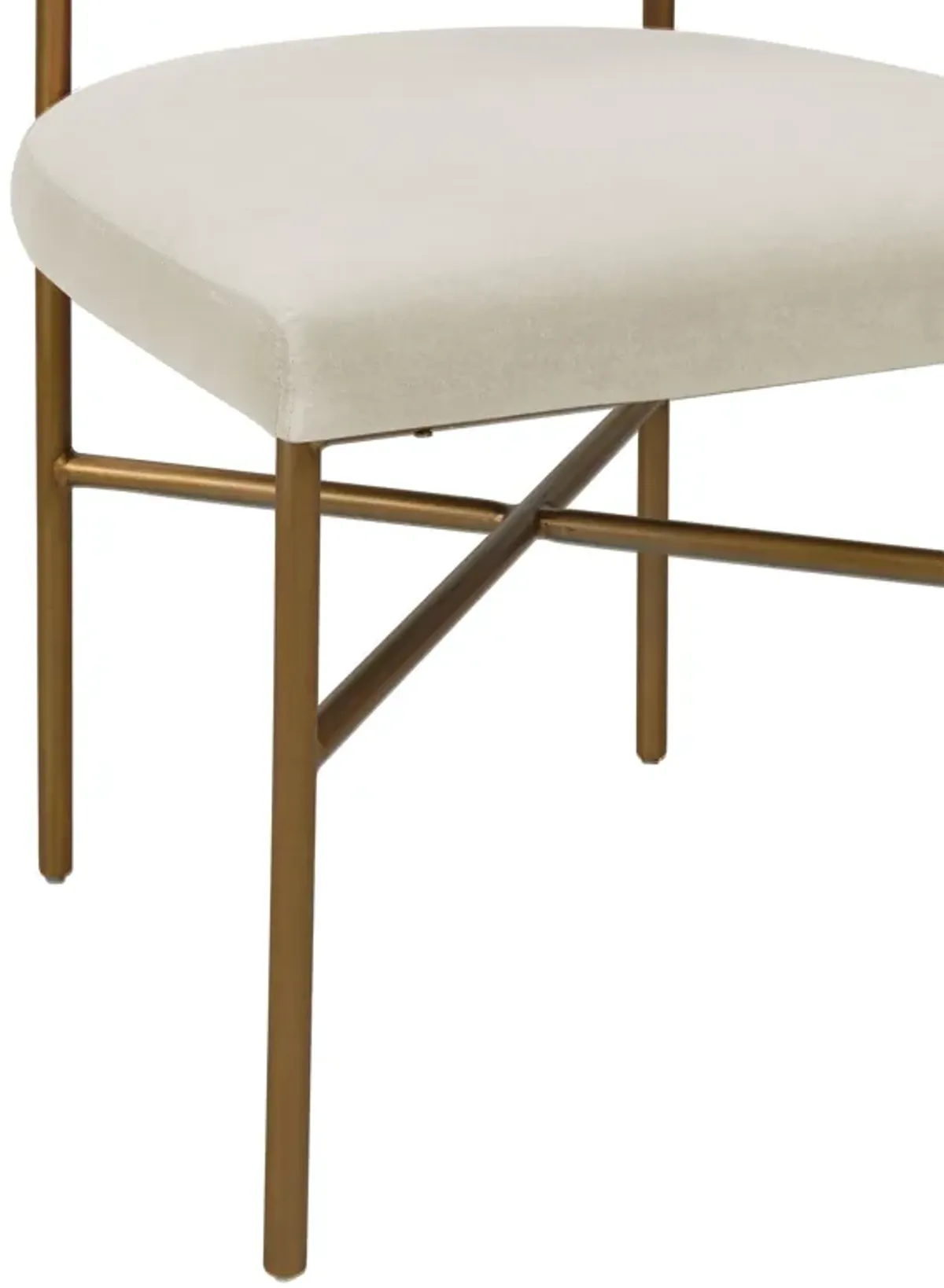 Kim Velvet Chair in Cream