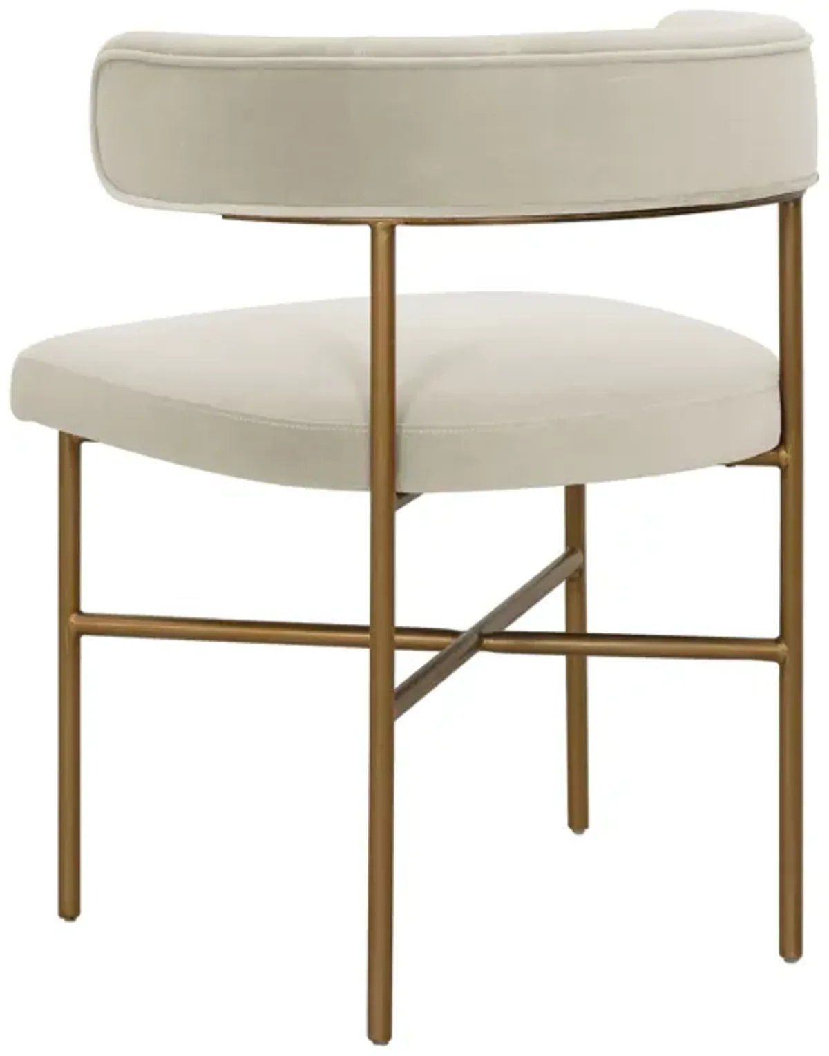 Kim Velvet Chair in Cream