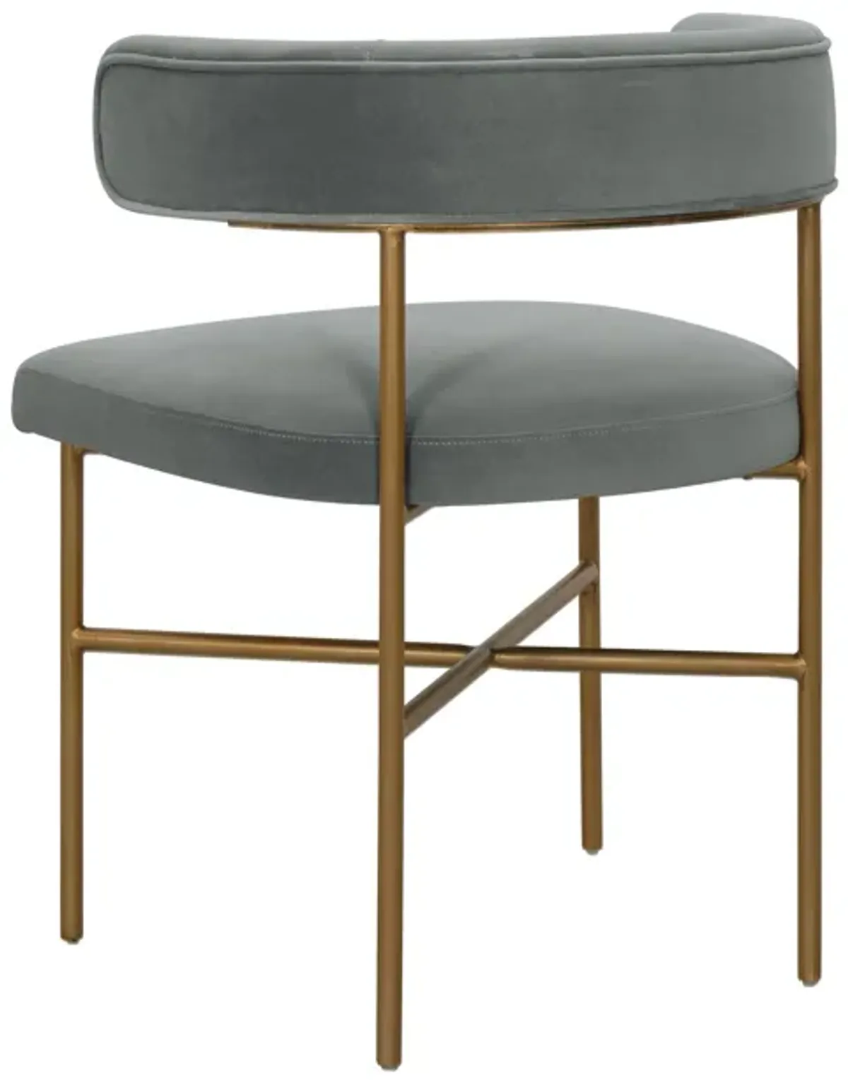 Kim Velvet Chair in Grey